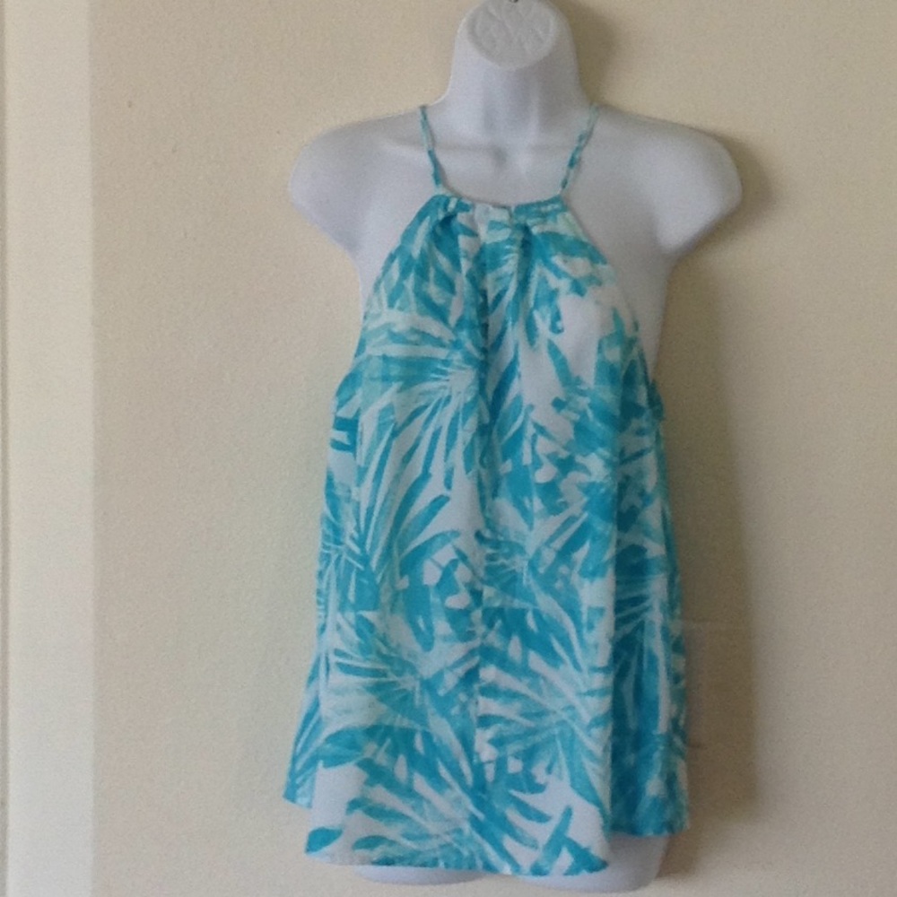 Cute bamboo print halter top